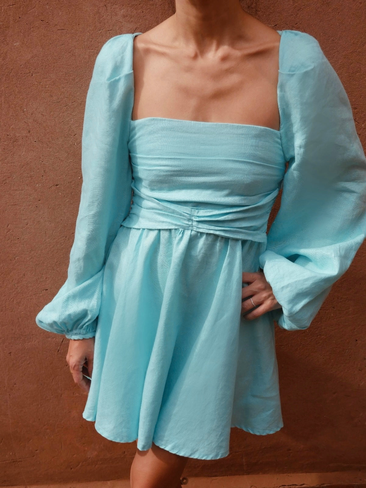 Lea Dress - Cyan